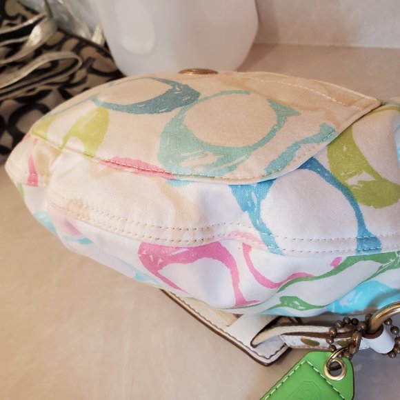 Coach Scribble Mulit-Colored Hobo Bag Handbag Purse - Picture 12 of 12